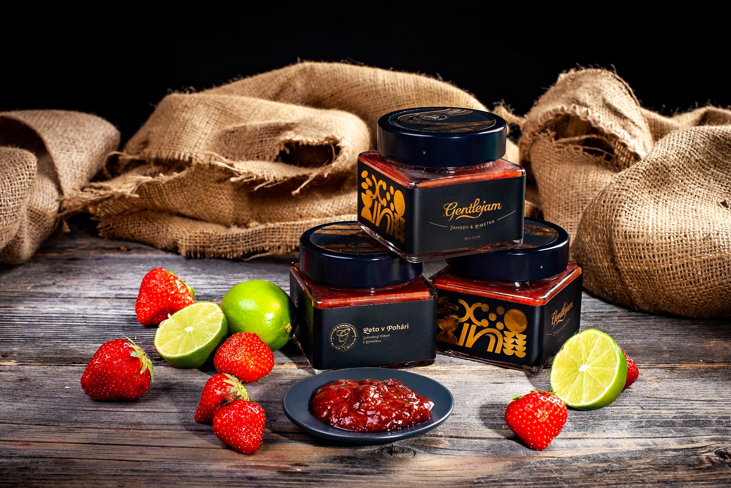 Pack of three jams without alcohol
